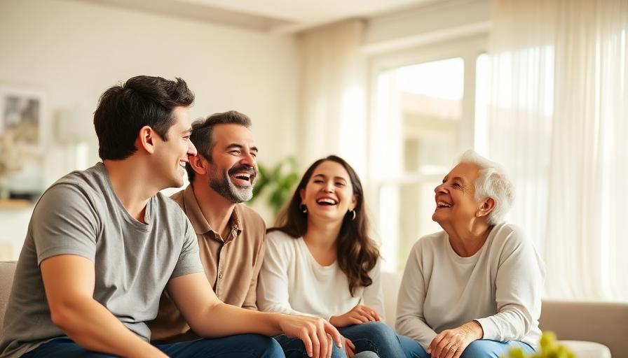 Family enjoying time together at home